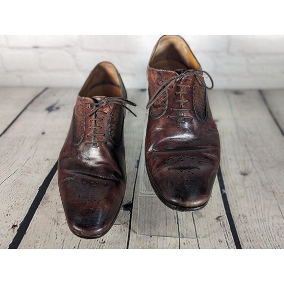 Magnanni 23272 Laredo Whole Cut Oxfords, Cognac Brown Leather Size 15 M main image 4